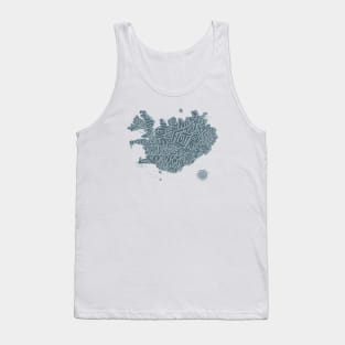 Iceland Map with Icelandic Words! Tank Top